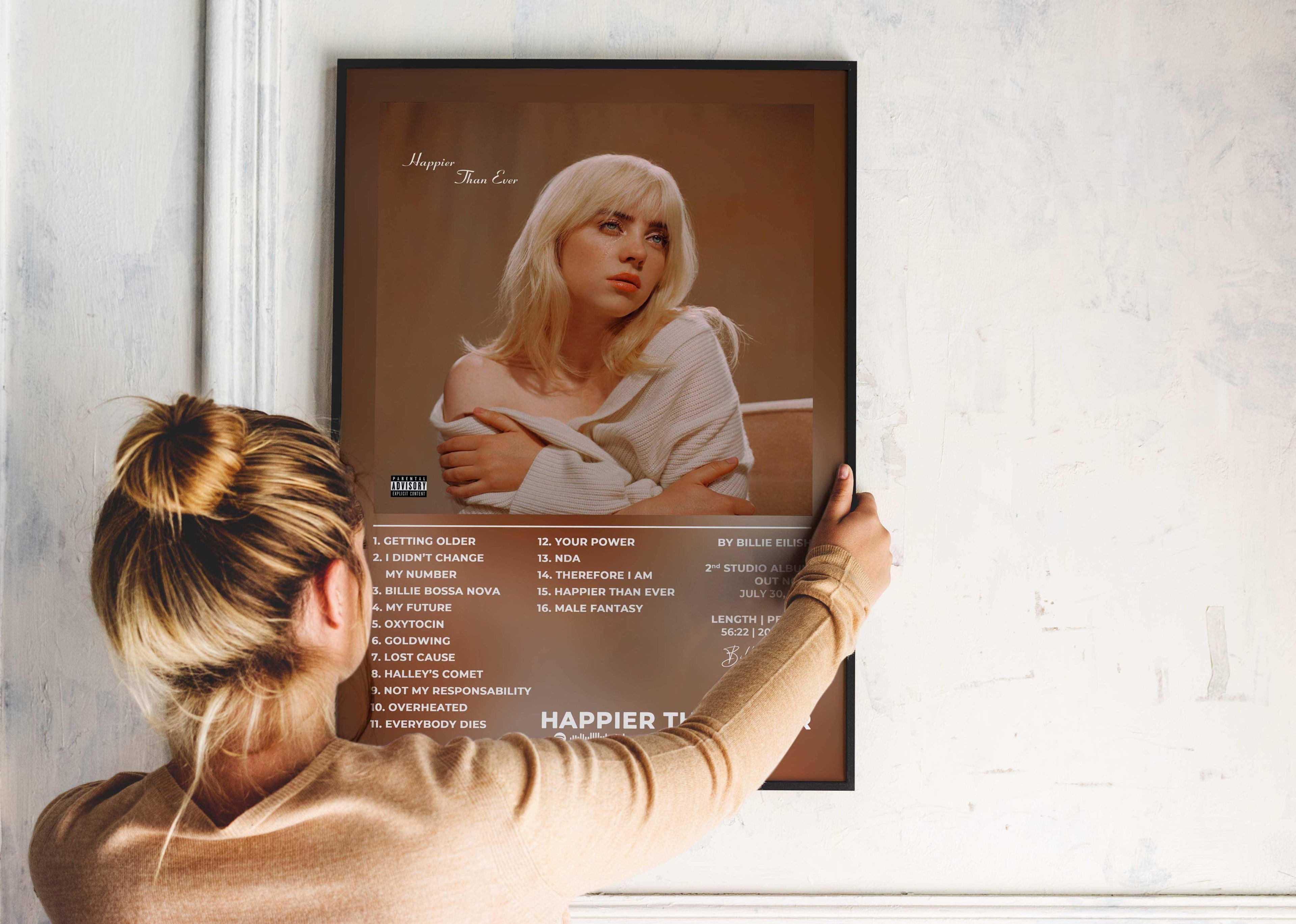 Happier Than Ever Billie Eilish Poster - Backyard