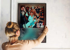 Affiche musicale ACE avec groupe de personnes, fait en France, livraison gratuite 48h, cadeau Noël idéal