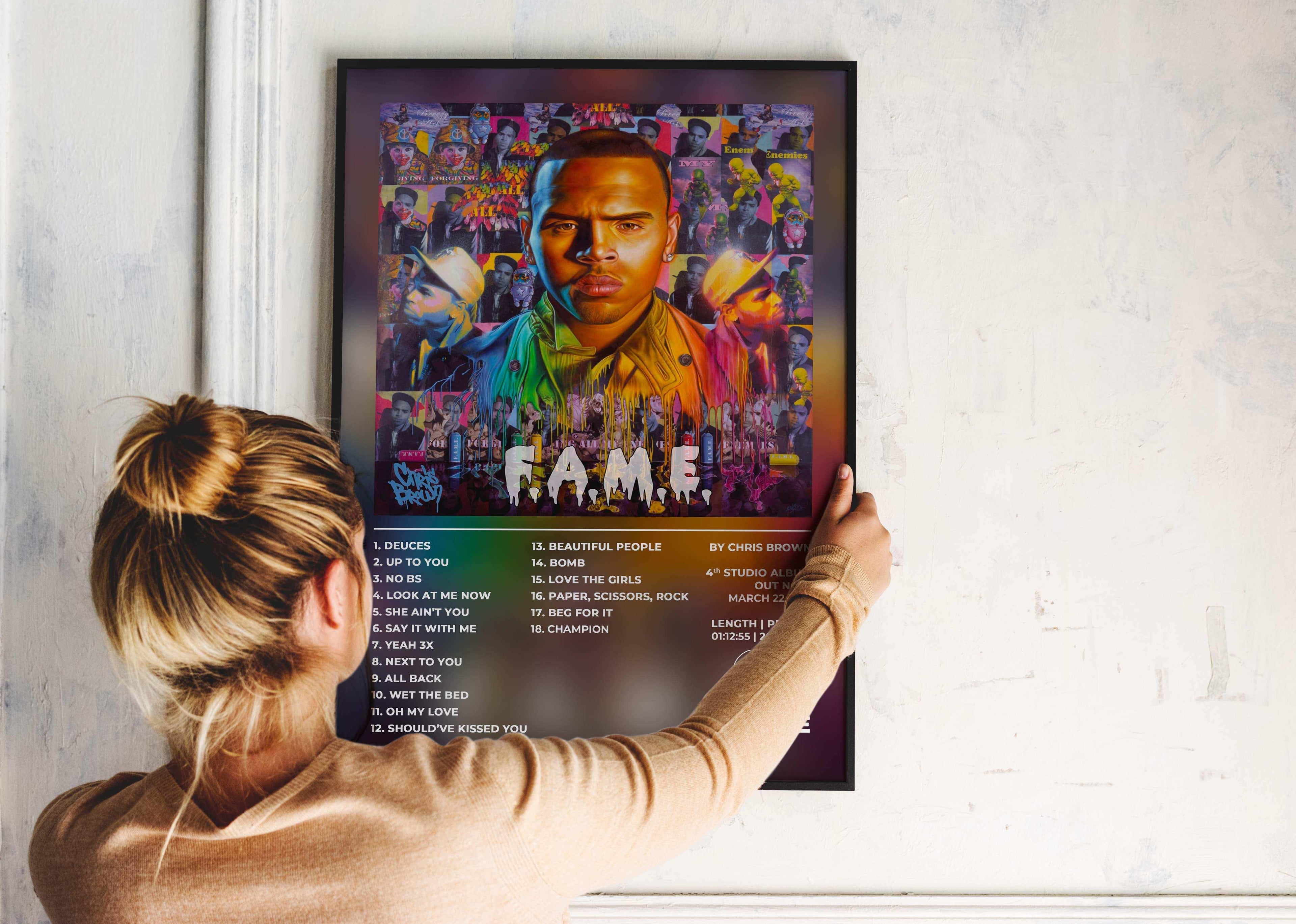 FAME Chris Brown Poster - Backyard
