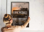 Affiche DBE World accrochée au mur, fait en France, livraison gratuite 48h, cadeau idéal Noël