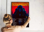 Affiche album Starboy accrochée mur, fait en France, livraison gratuite 48h, cadeau Noël idéal