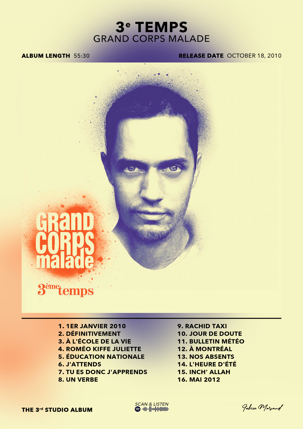 Poster 3e Temps Grand Corps Malade