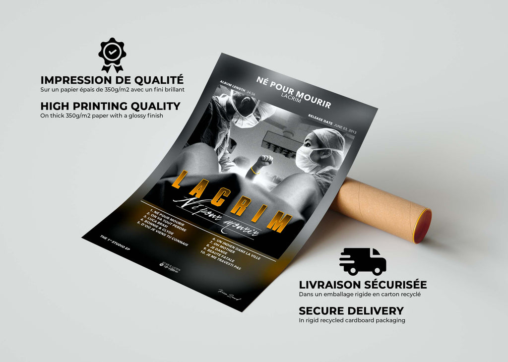 Poster Né Pour Mourir Lacrim