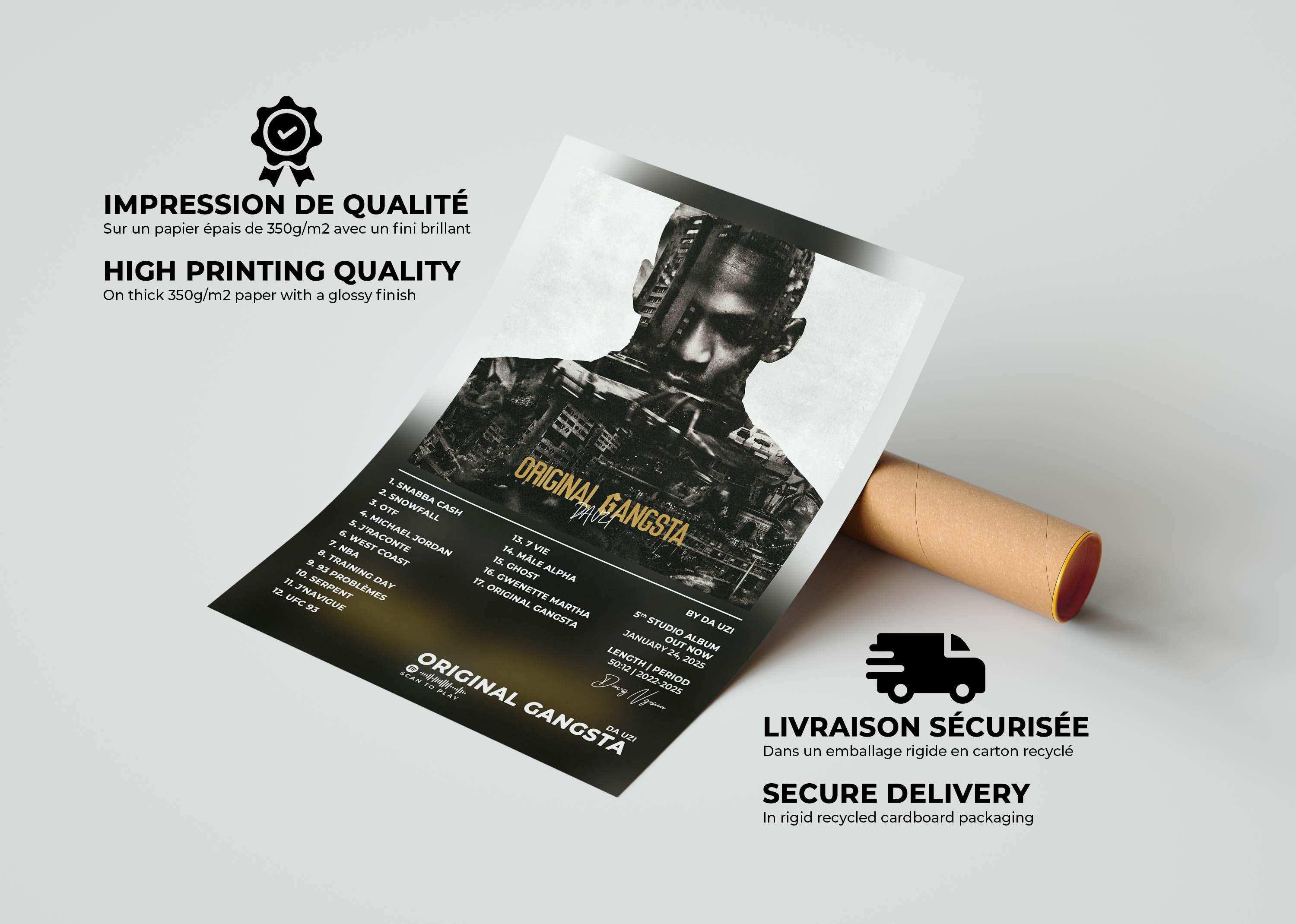 Original Gangsta Da Uzi Poster - Backyard