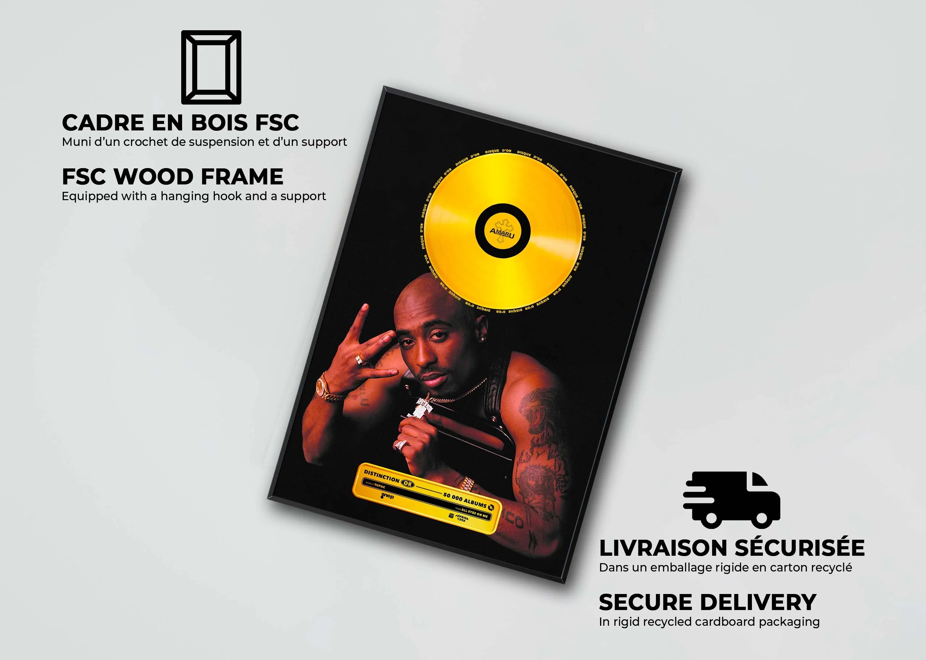 Disque D'or All Eyez On Me Tupac - Backyard