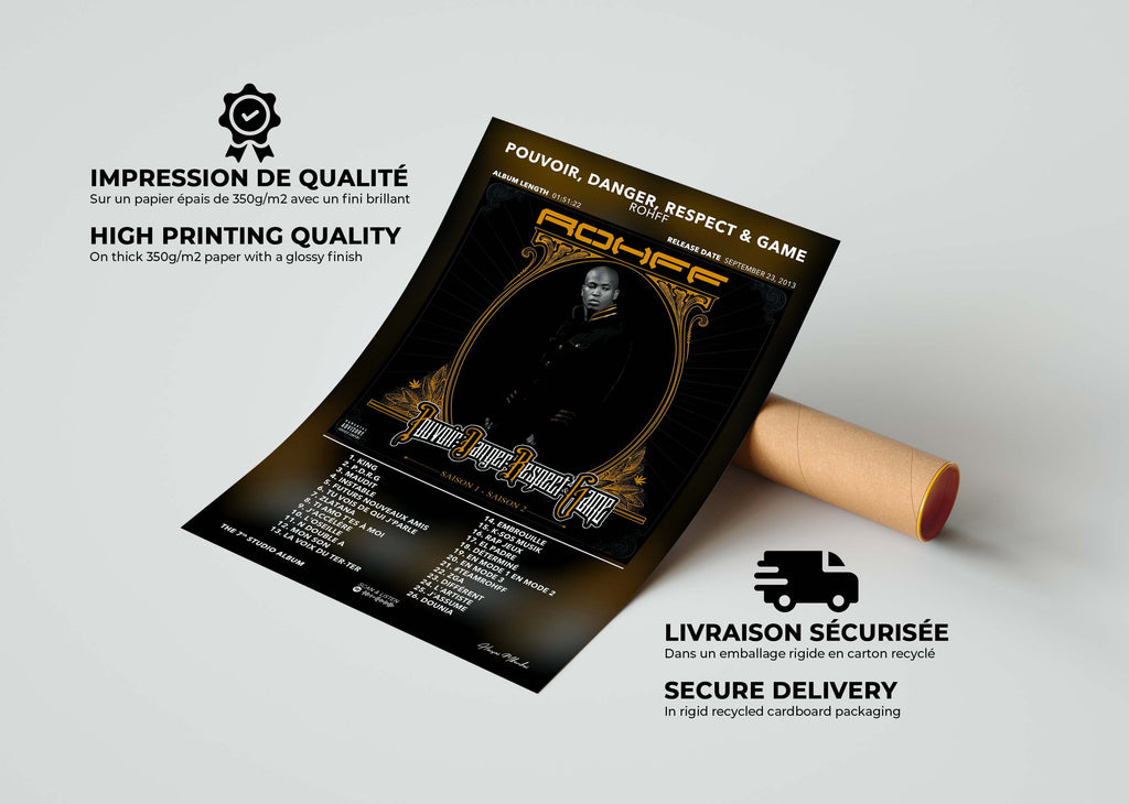 Poster PDRG Pouvoir, Danger, Respect & Game Rohff