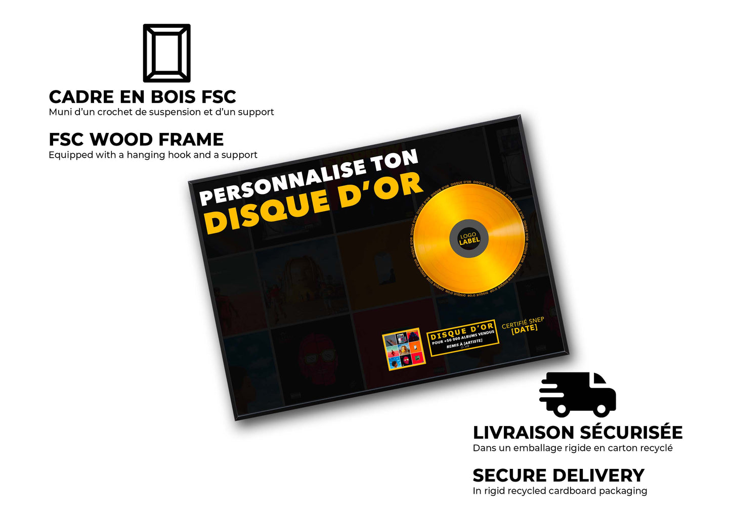 Personnalise ton disque d'or