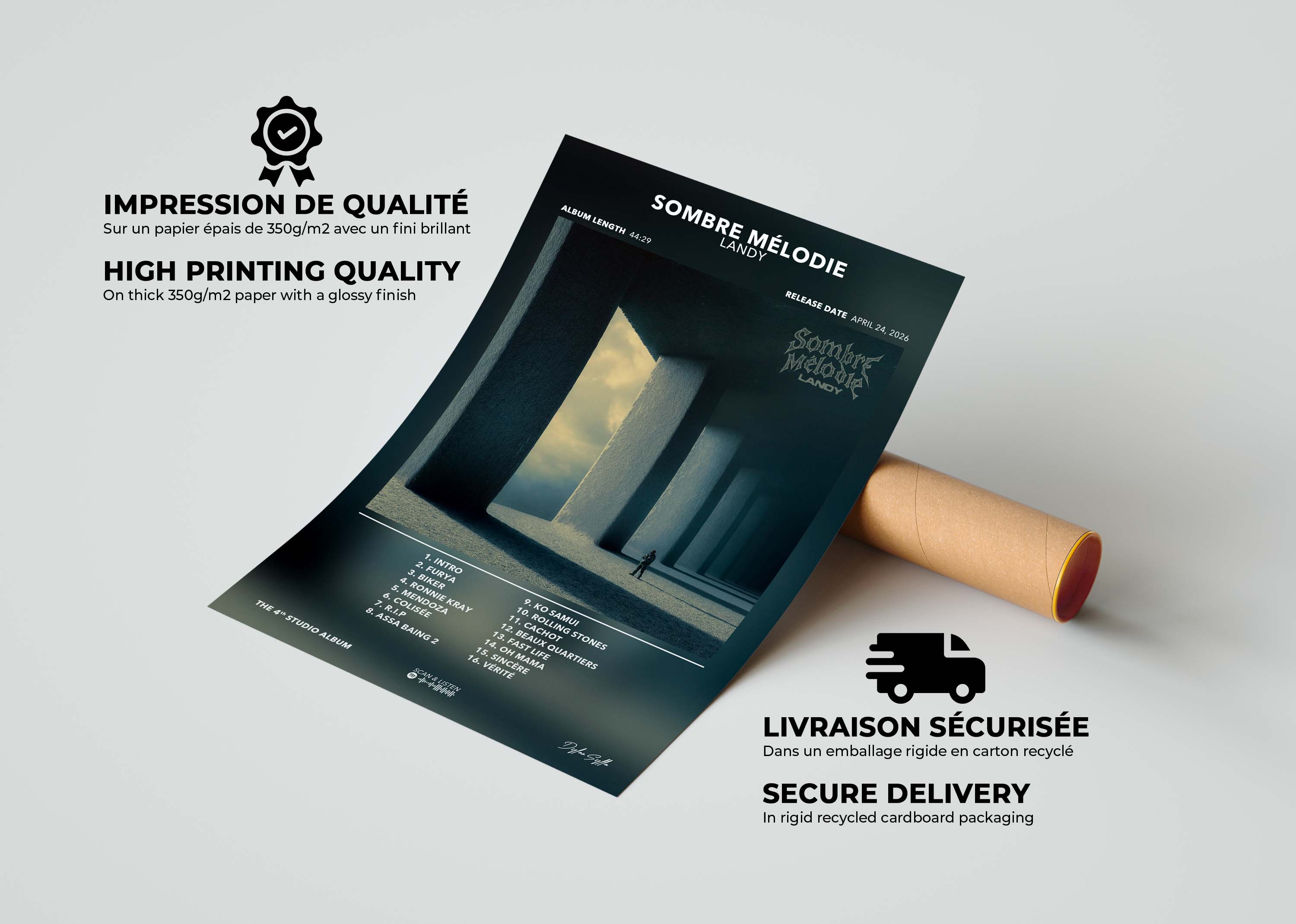 Poster Sombre Mélodie Landy