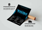 Affiche Tron Legacy en papier épais, fait en France, livraison gratuite 48h, cadeau idéal Noël