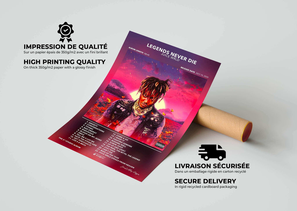 Poster Legends Never Die Juice WRLD - Backyard