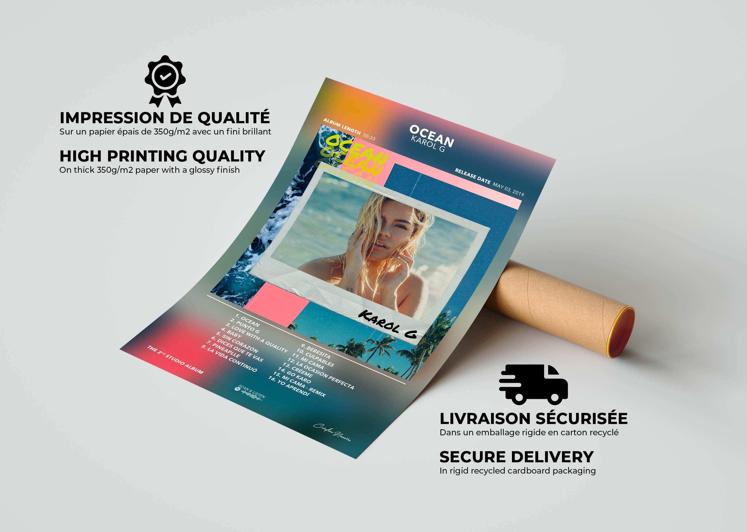 Poster Ocean Karol G - Backyard