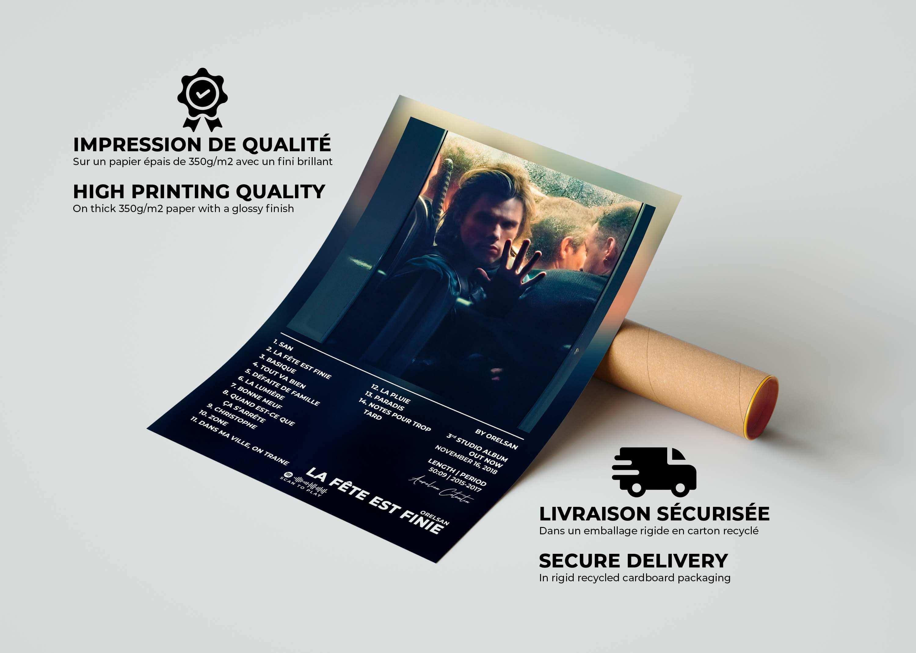 La Fete Est Finie Orelsan Poster - Backyard