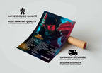 Affiche de musique faite en France, livrée gratuitement en 48h, cadeau idéal pour Noël.