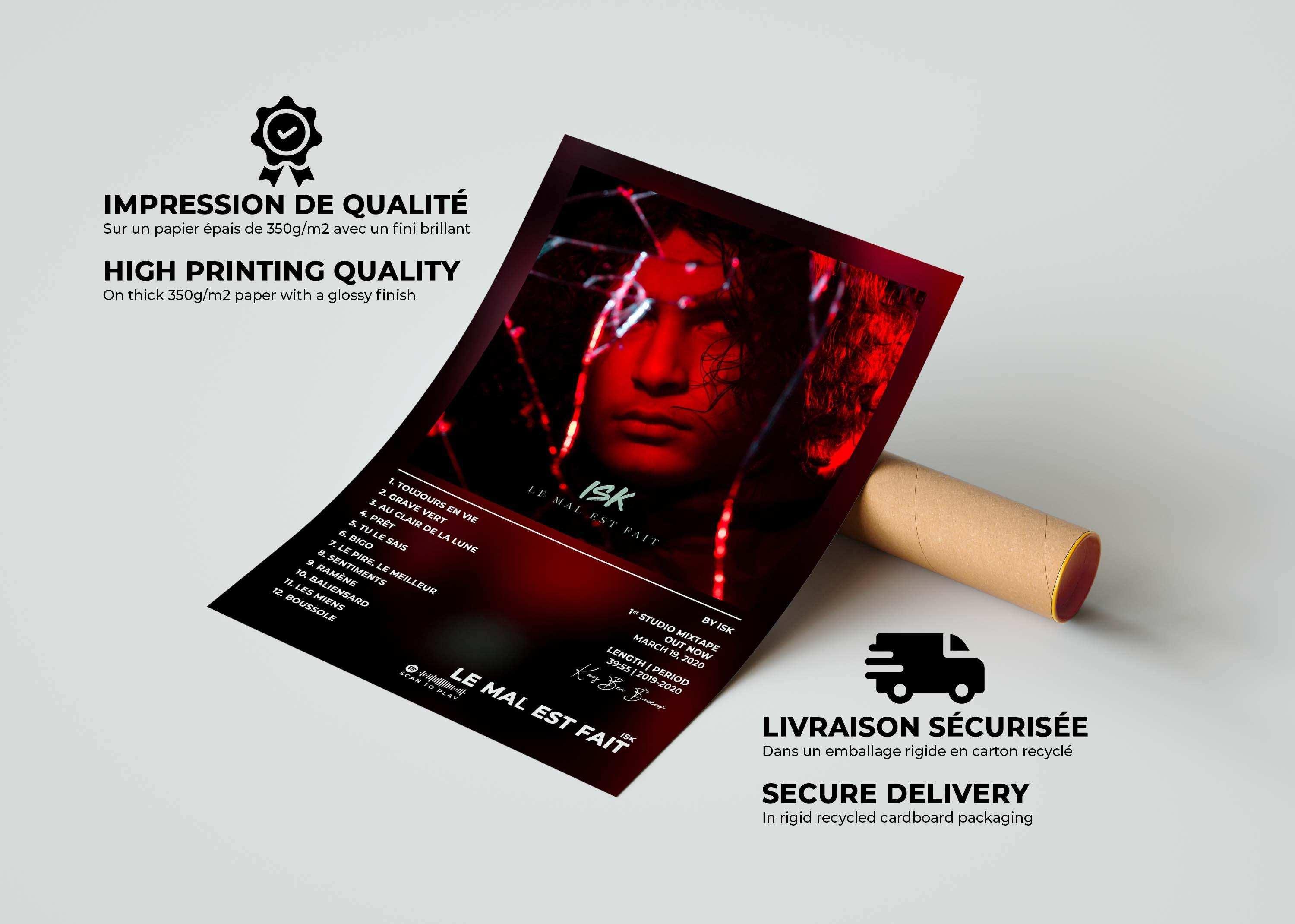 Le Mal Est Fait ISK Poster - Backyard