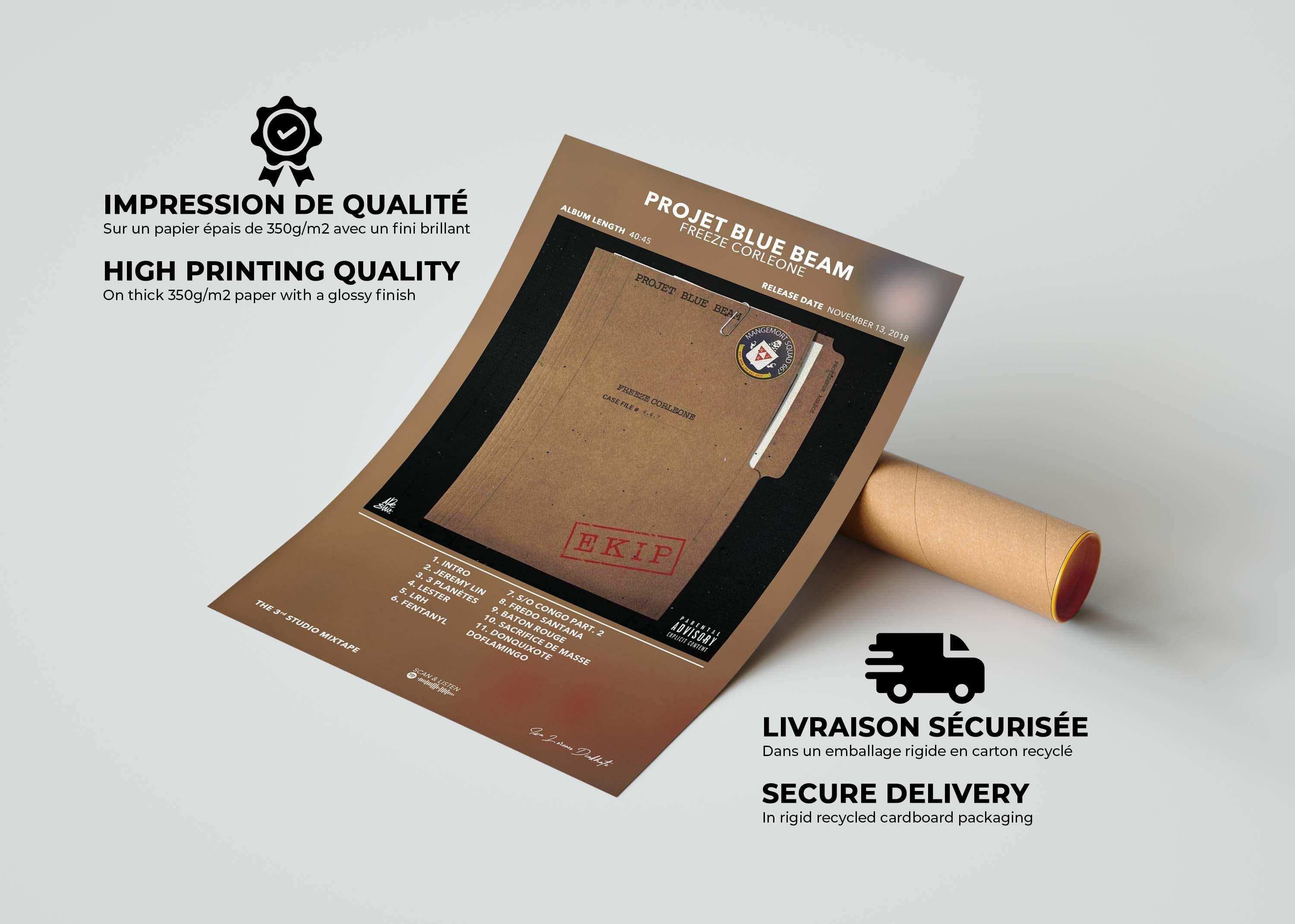 Poster Projet Blue Beam (PBB) Freeze Corleone - Backyard