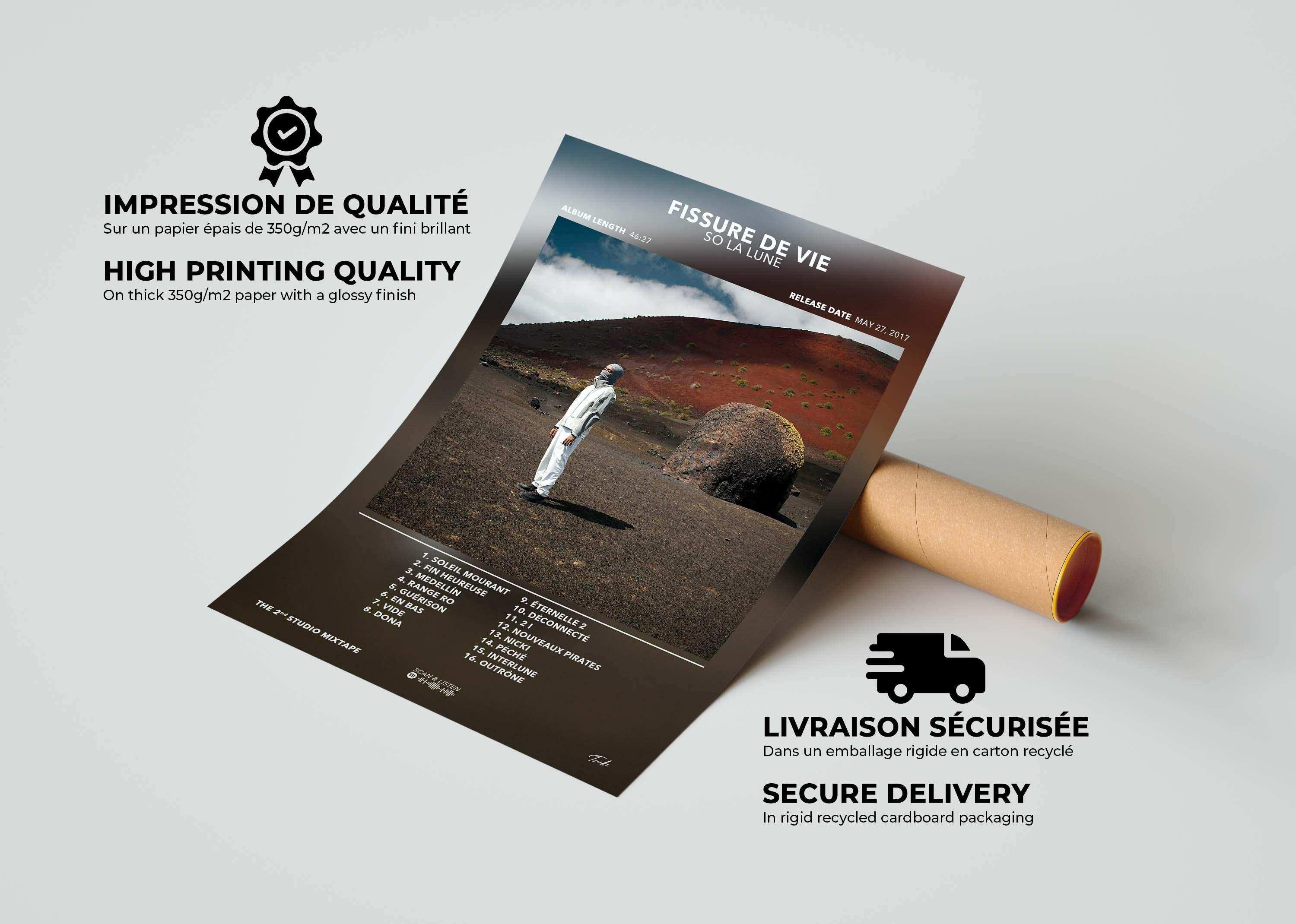 Poster Fissure De Vie So La Lune - Backyard