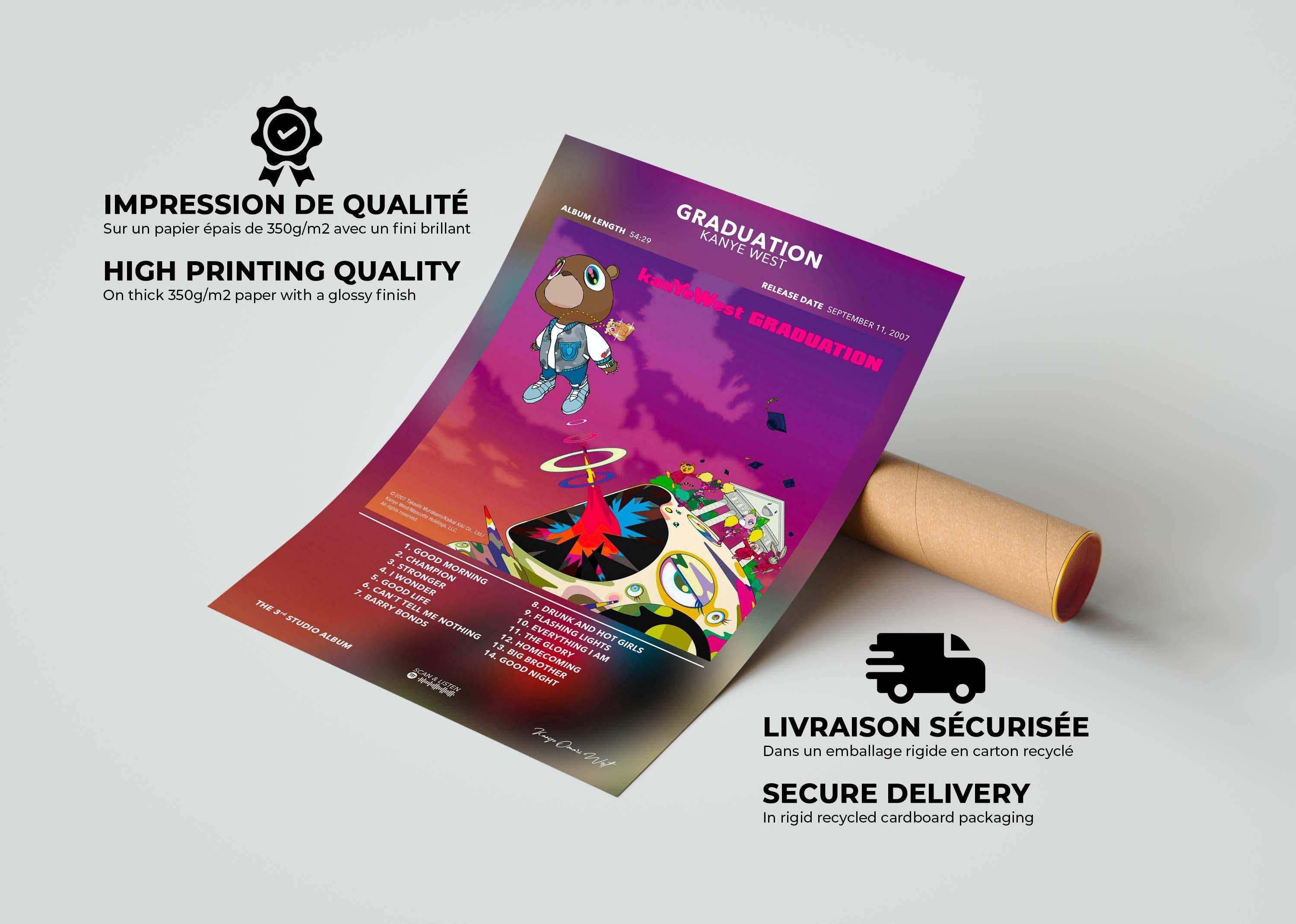 Poster Graduation Kanye West - Backyard