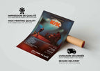 Affiche AC/DC Let There Be Rock, faite en France, livraison gratuite 48h, cadeau idéal Noël.
