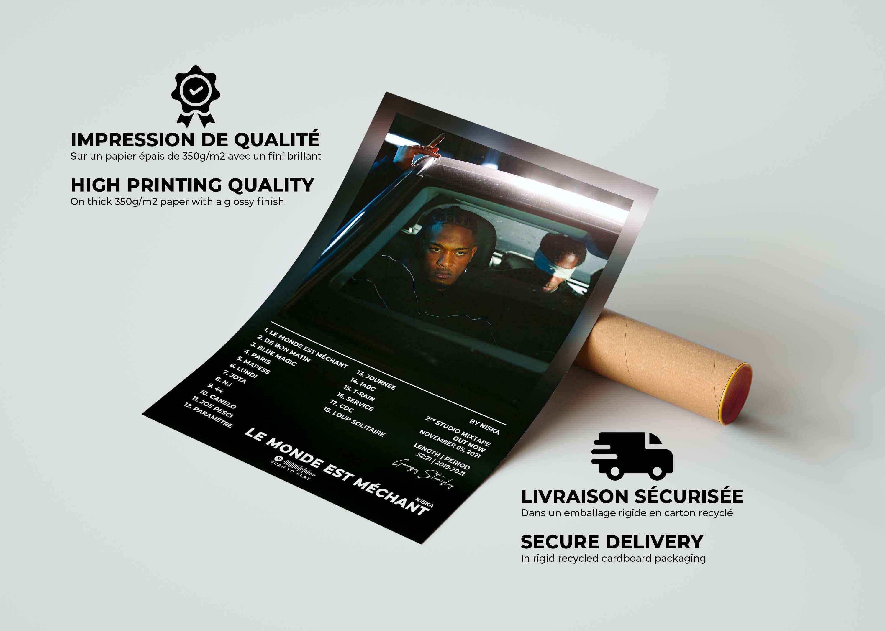 Le Monde Est Méchant Niska Poster - Backyard