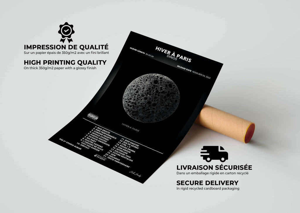 Poster Hiver À Paris Dinos - Backyard