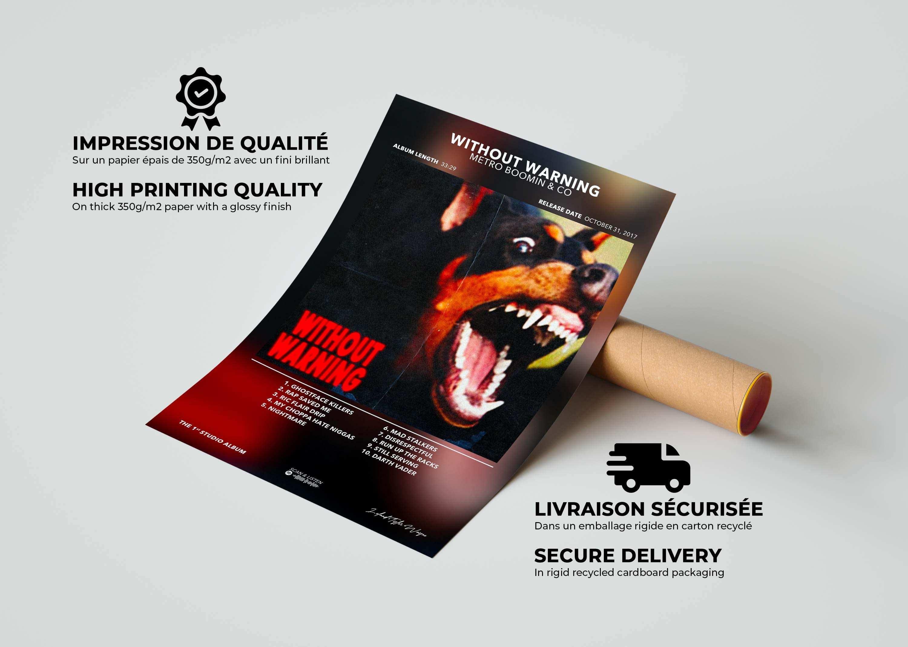 Poster Without Warning Metro Boomin - Backyard