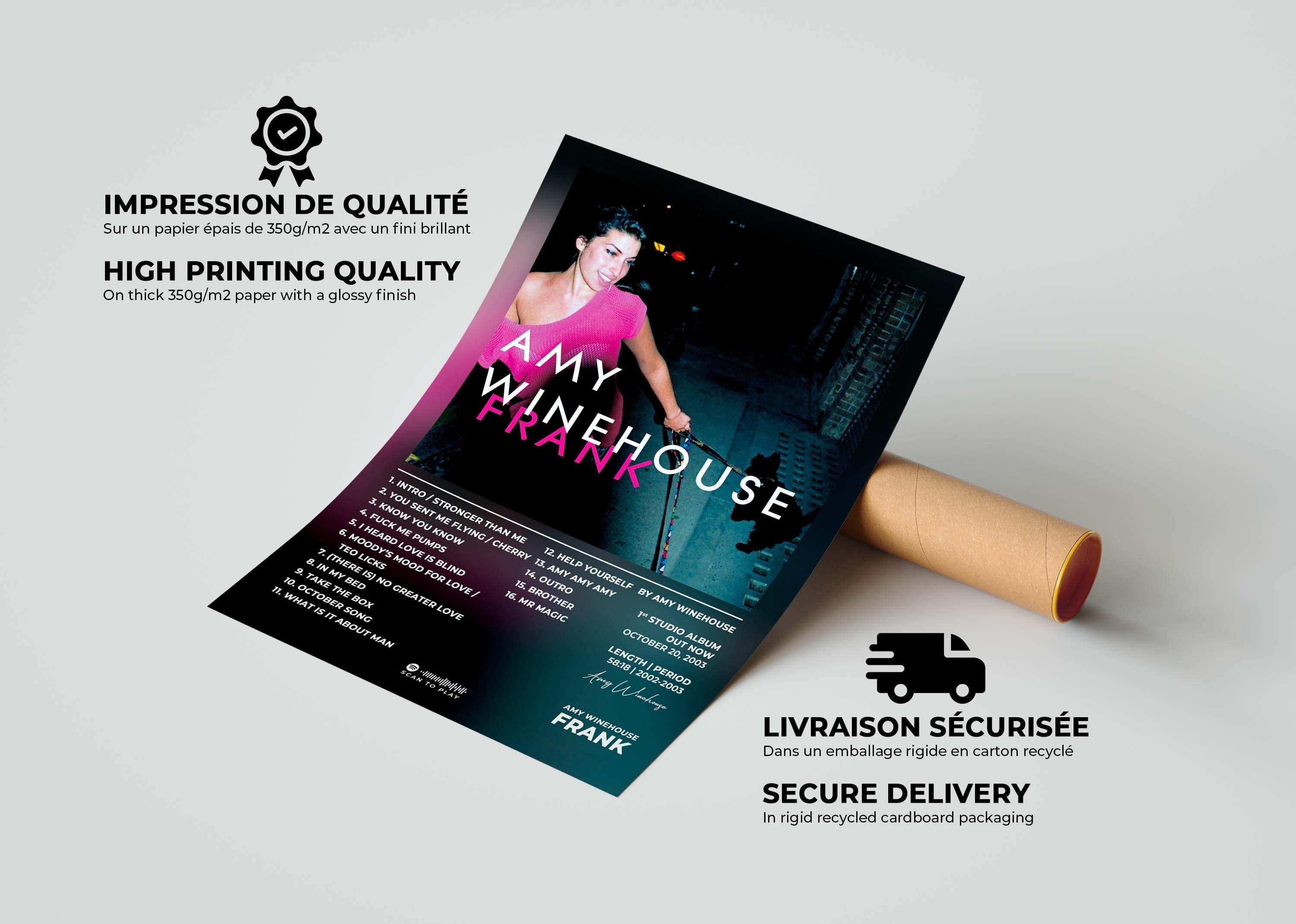 Frank Amy Winehouse Poster - Backyard