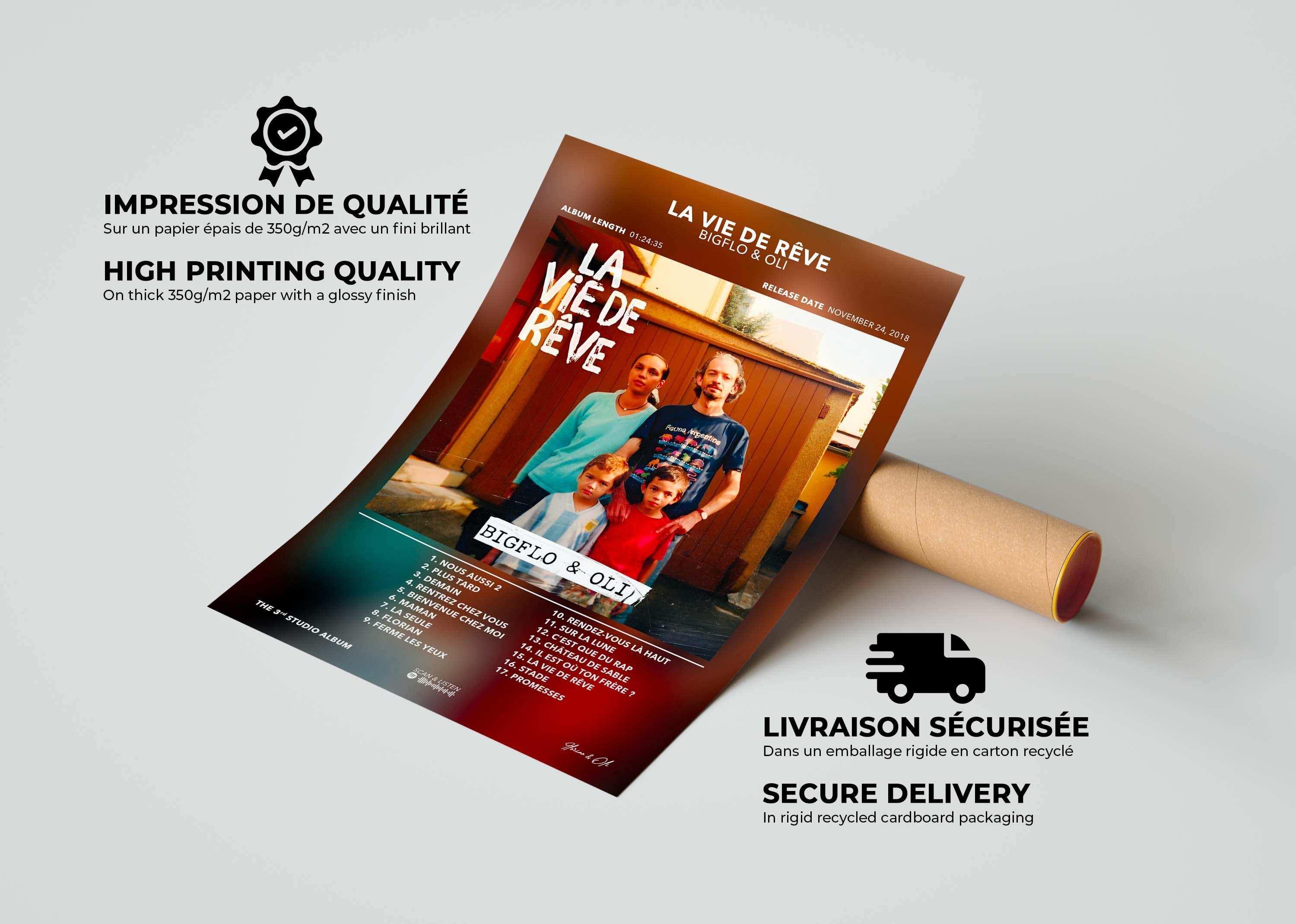 Poster La Vie De Rêve Bigflo & Oli - Backyard