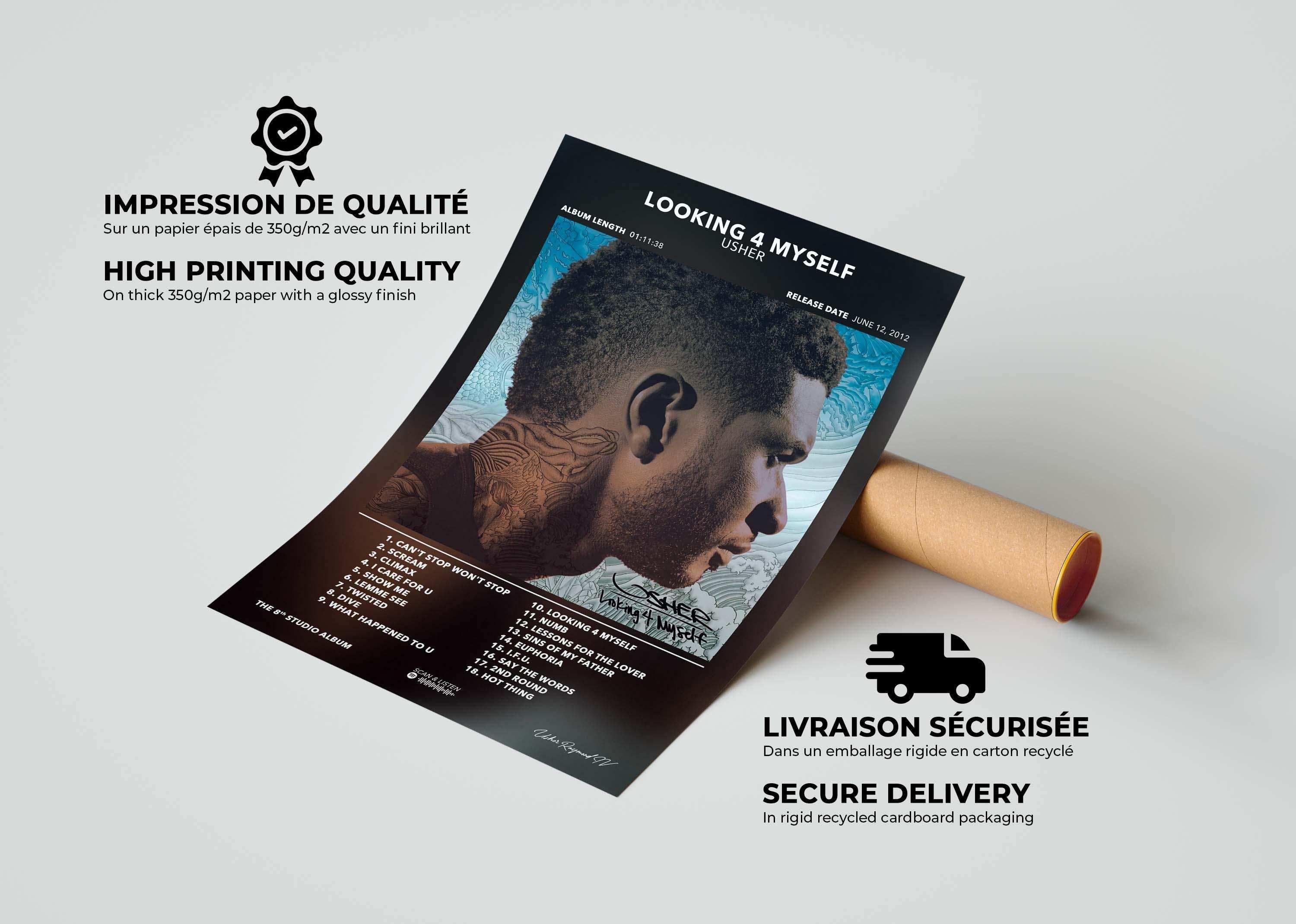 Poster Looking 4 Myself Usher - Backyard