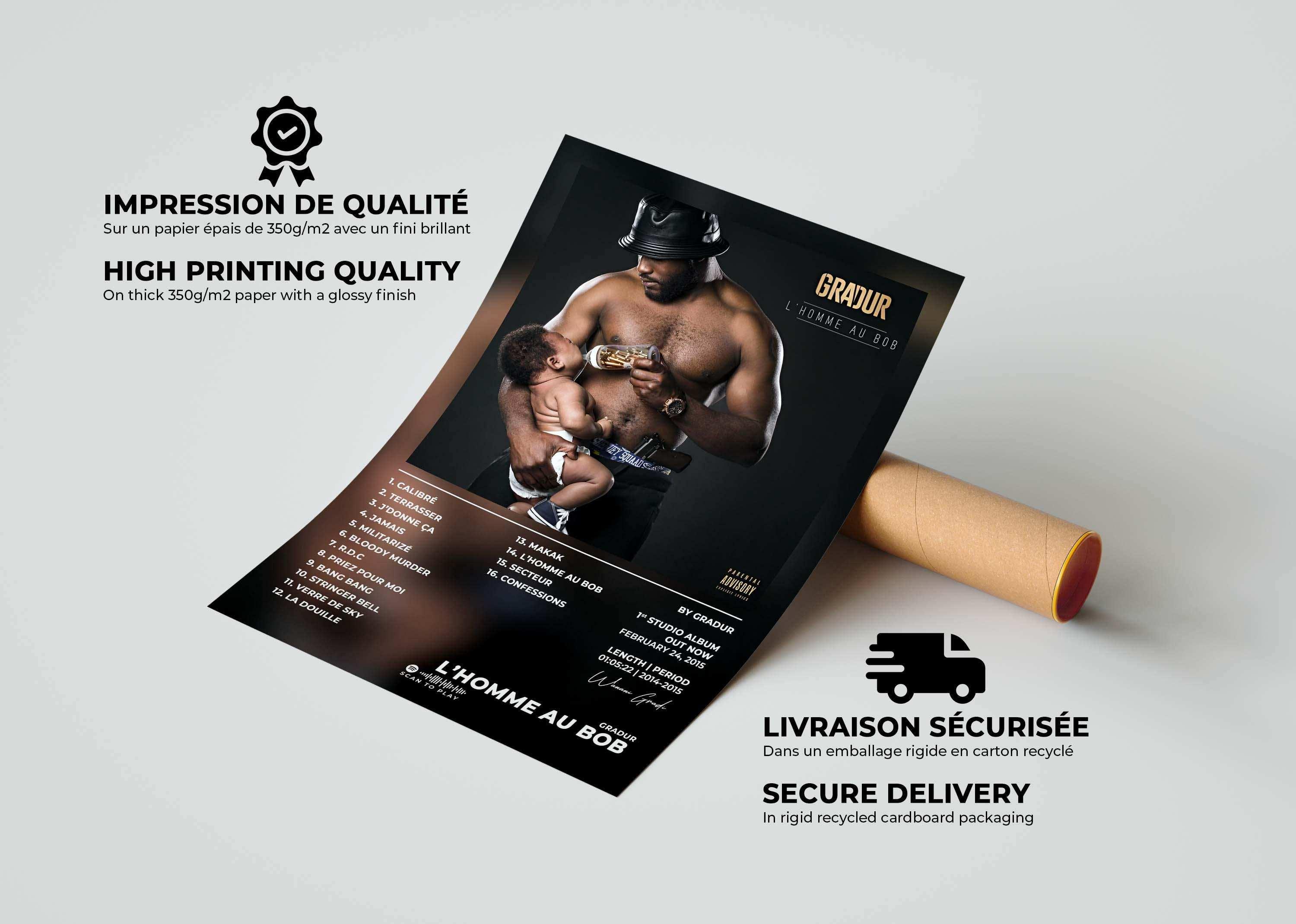 L'Homme Au Bob Gradur Poster - Backyard