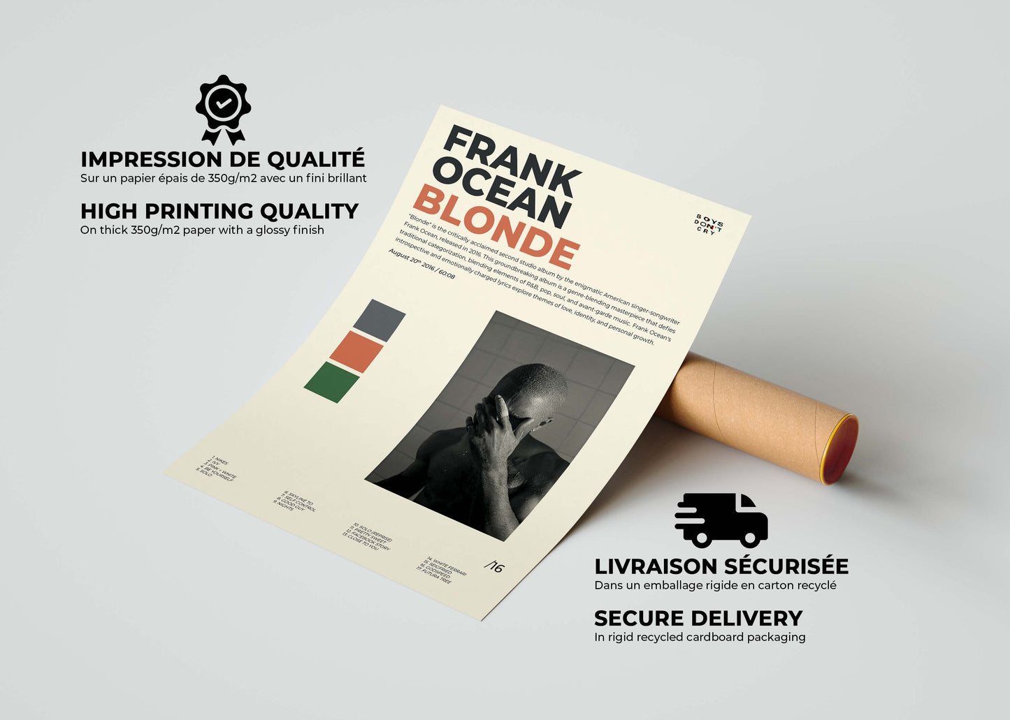 Blonde Franck Ocean Poster