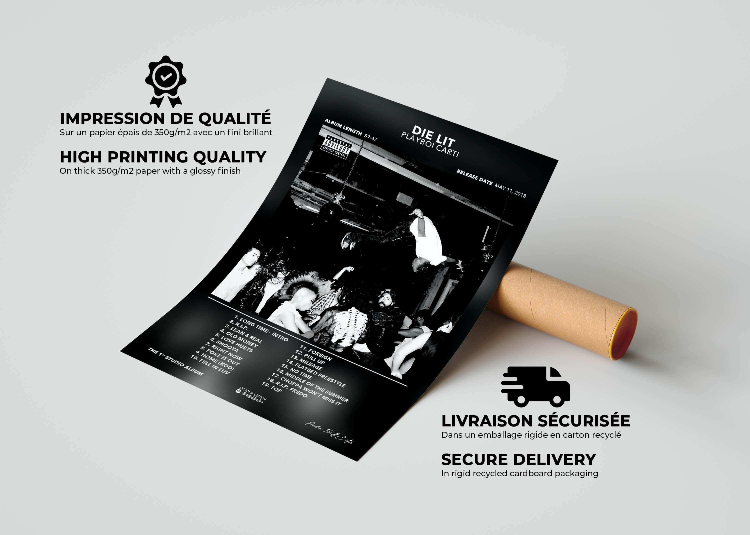 Poster Die Lit Playboi Carti - Backyard