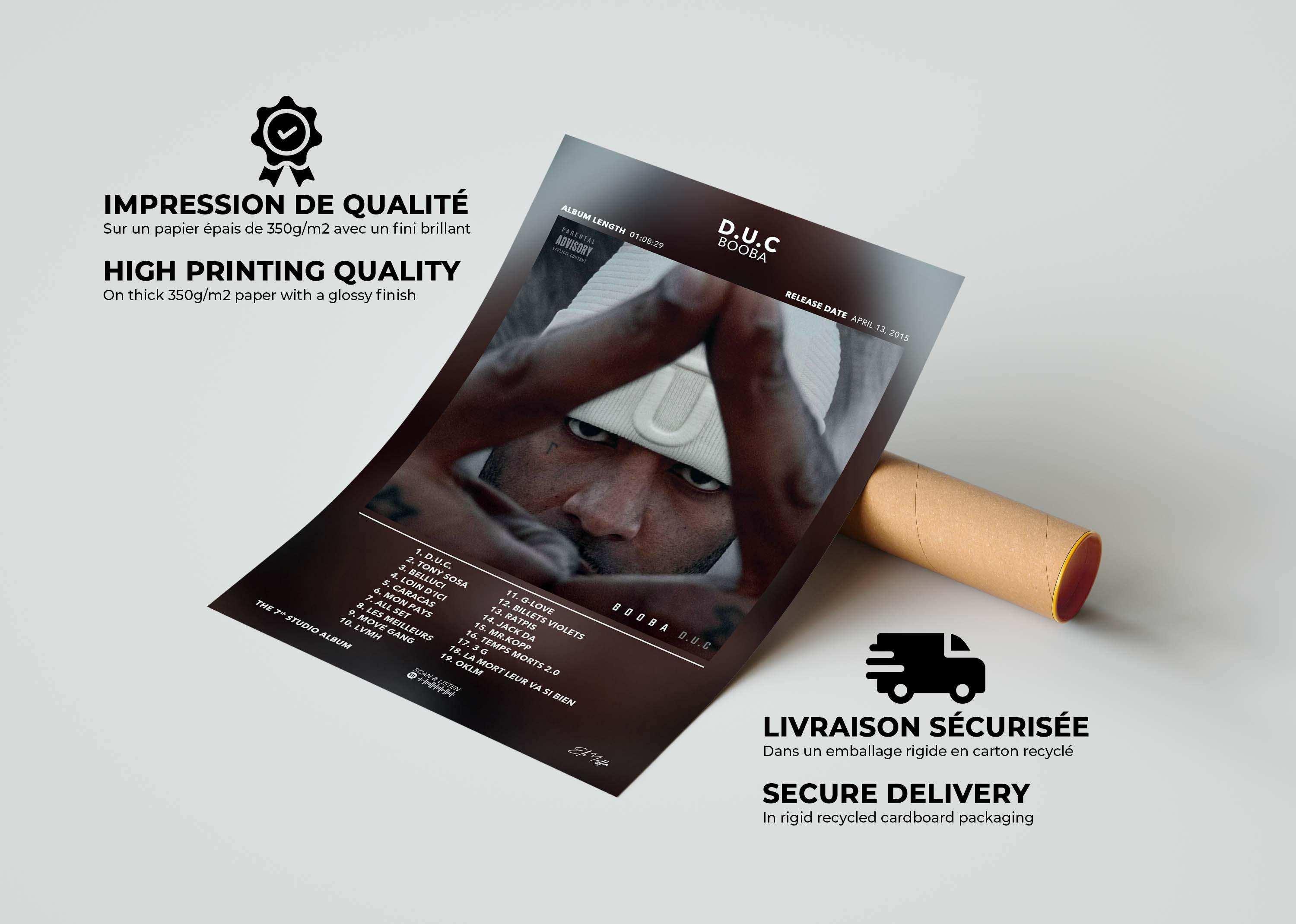 Poster D.U.C Booba - Backyard