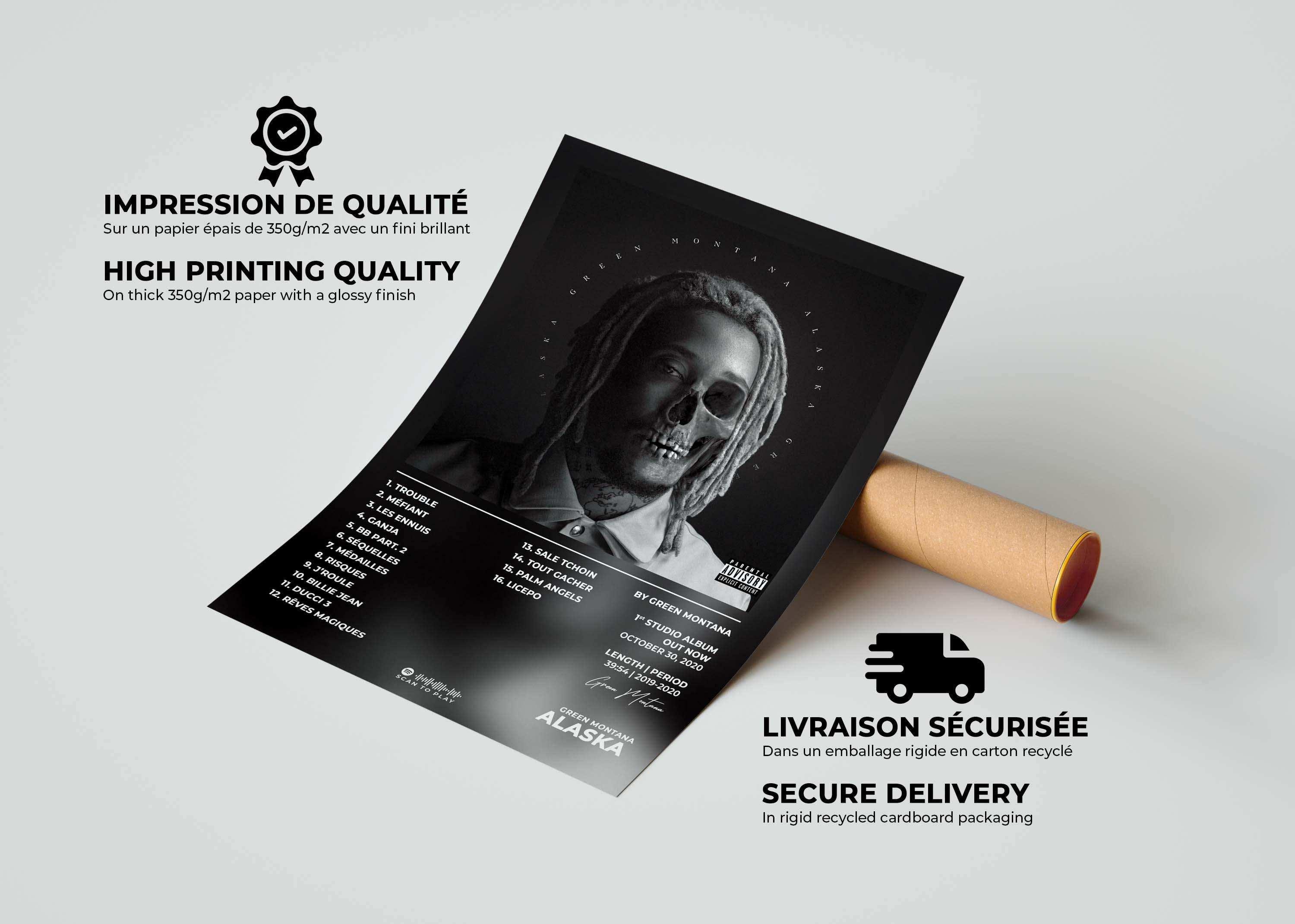 Alaska Green Montana Poster - Backyard