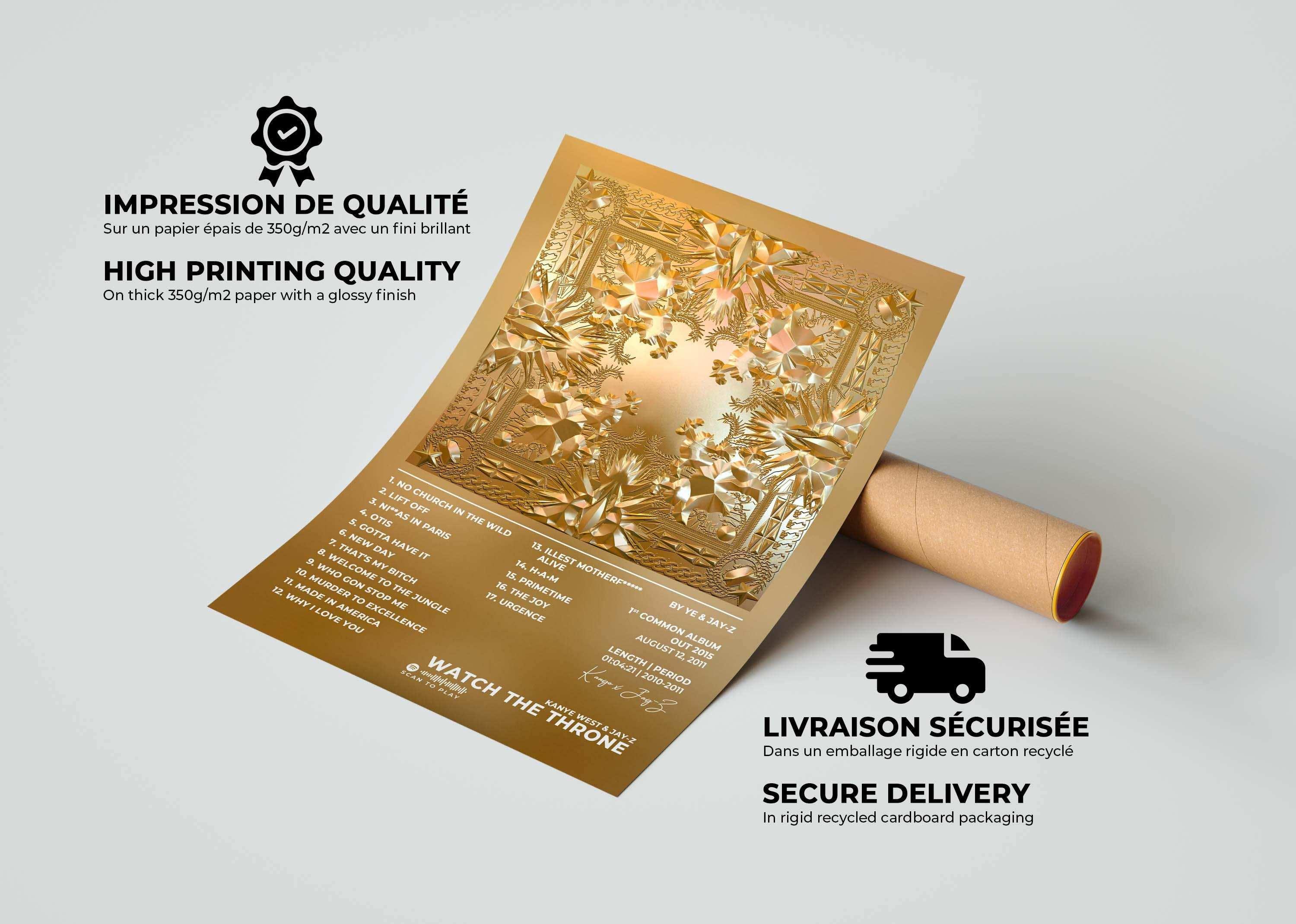 Watch The Throne Kanye West & Jay-Z Poster - Backyard