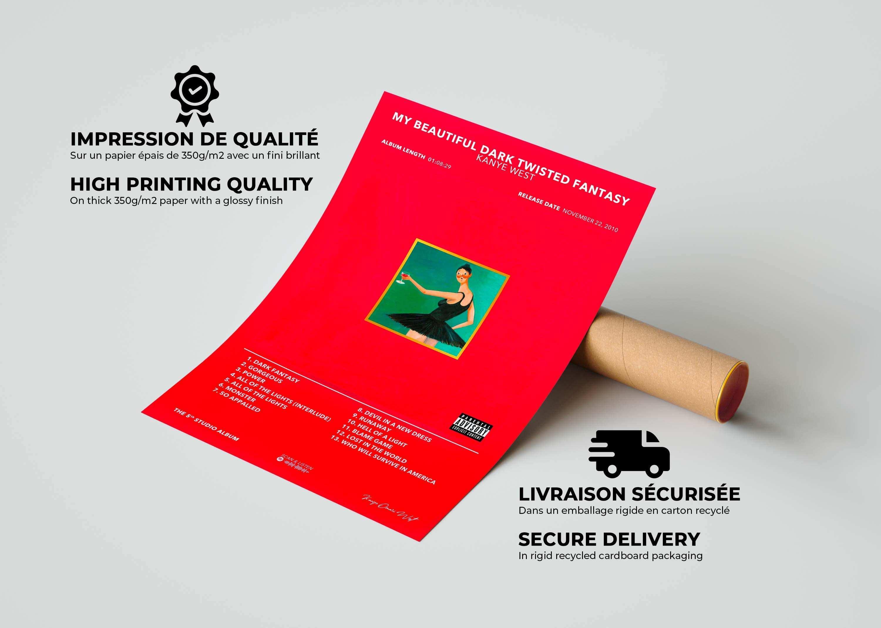 Poster My Beatiful Dark Twisted Fantasy Kanye West - Backyard