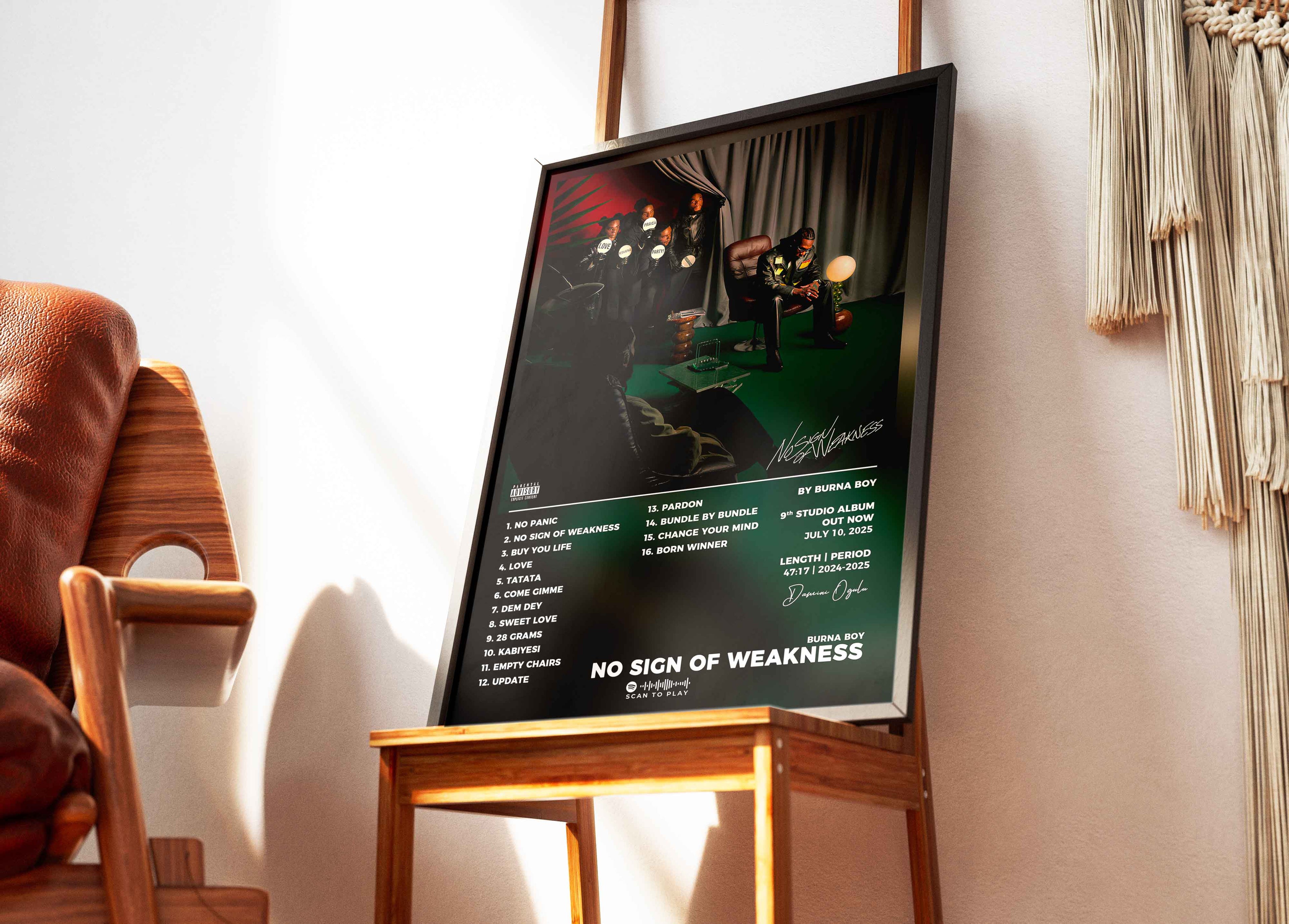 Poster No Sign Of Weakness Burna Boy