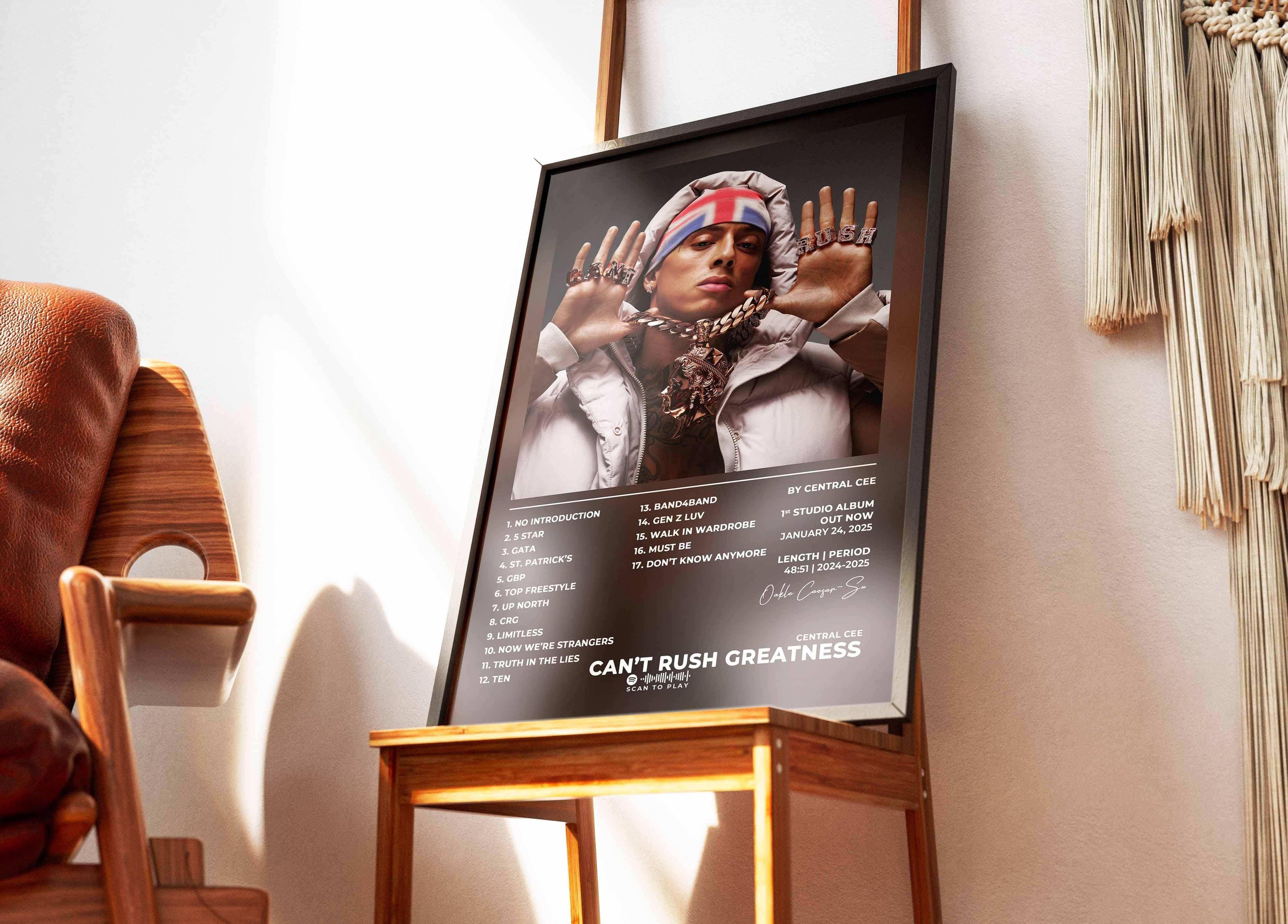 Can't Rush Greatness Central Cee Poster - Backyard