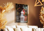Affiche Enfants Terribles accrochée dans un salon cosy, fait en France, livraison 48h gratuite, cadeau idéal pour Noël