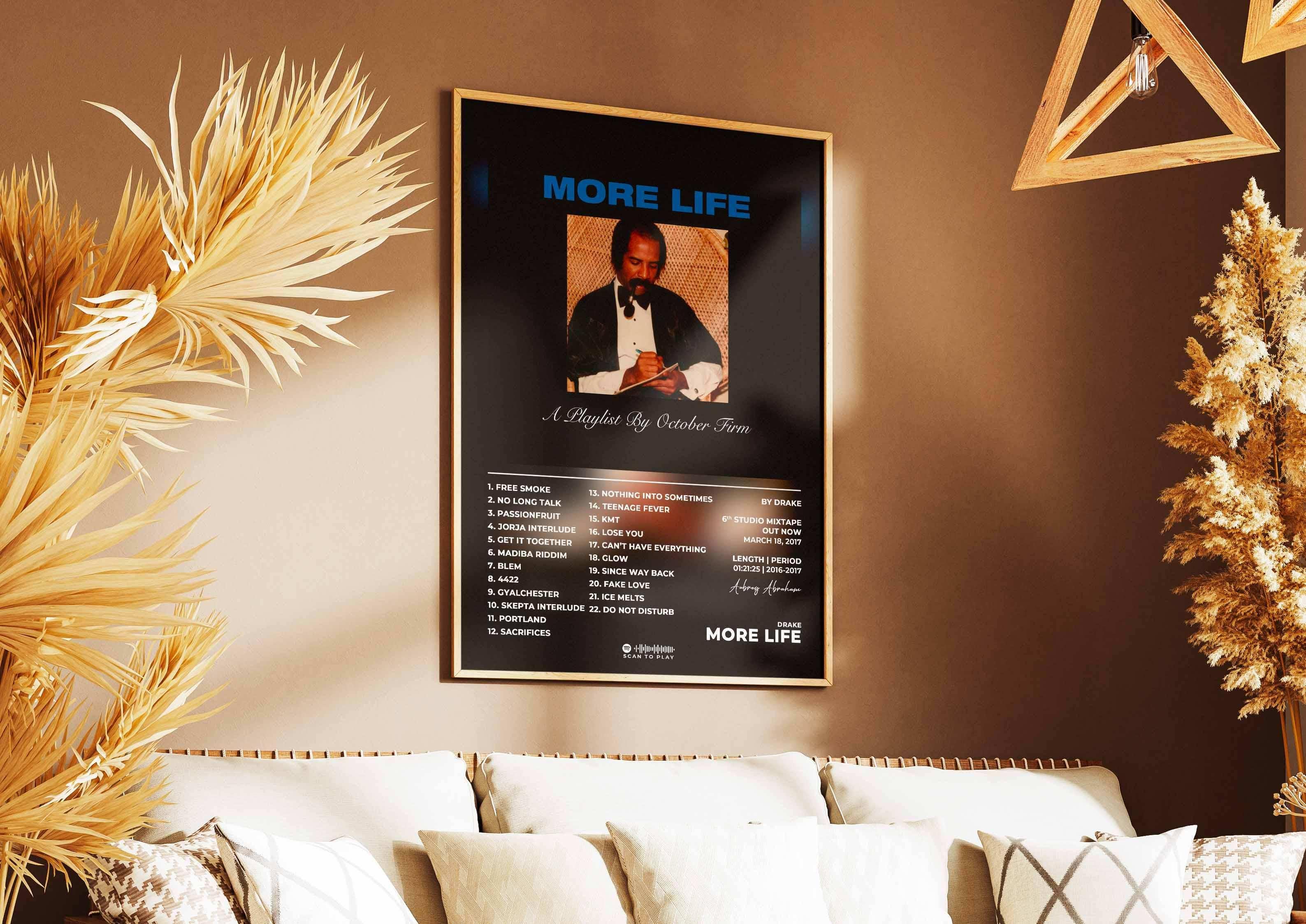 Affiche murale More Life encadrée, faite en France, livraison gratuite 48h, cadeau idéal Noël