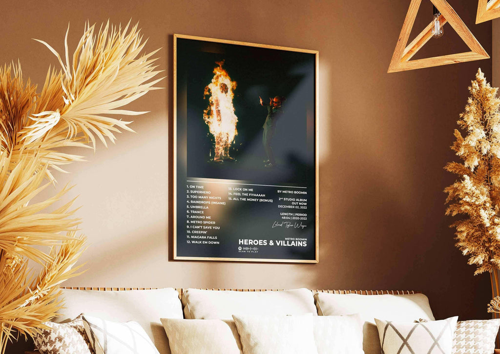 Heroes & Villains Metro Boomin Poster - Backyard
