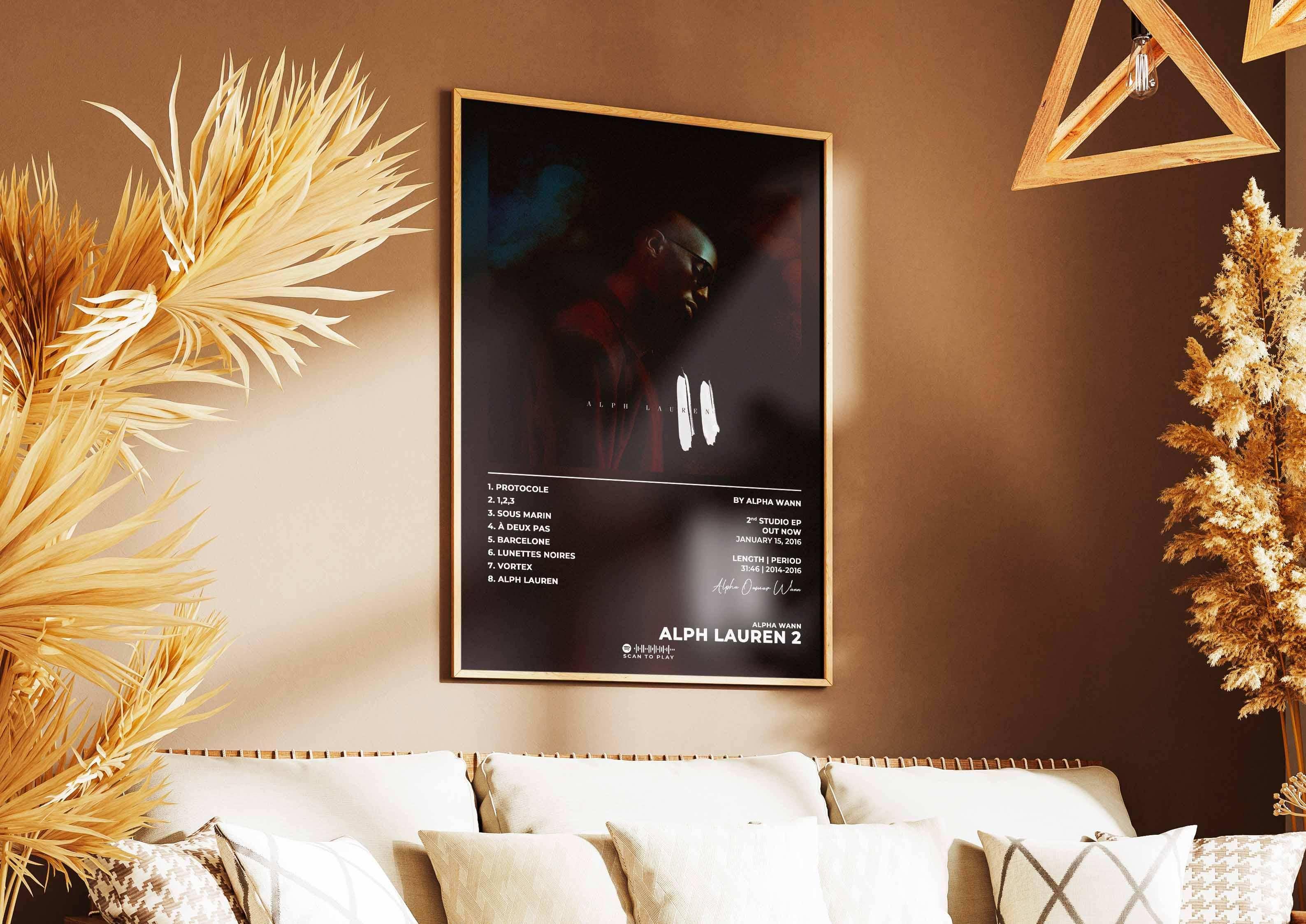 Affiche murale encadrée dans salon cosy, fait en France, livraison gratuite 48h, cadeau Noël idéal