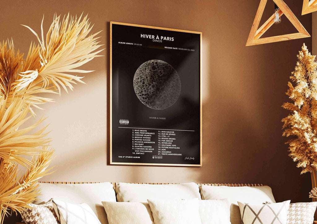 Poster Hiver À Paris Dinos - Backyard