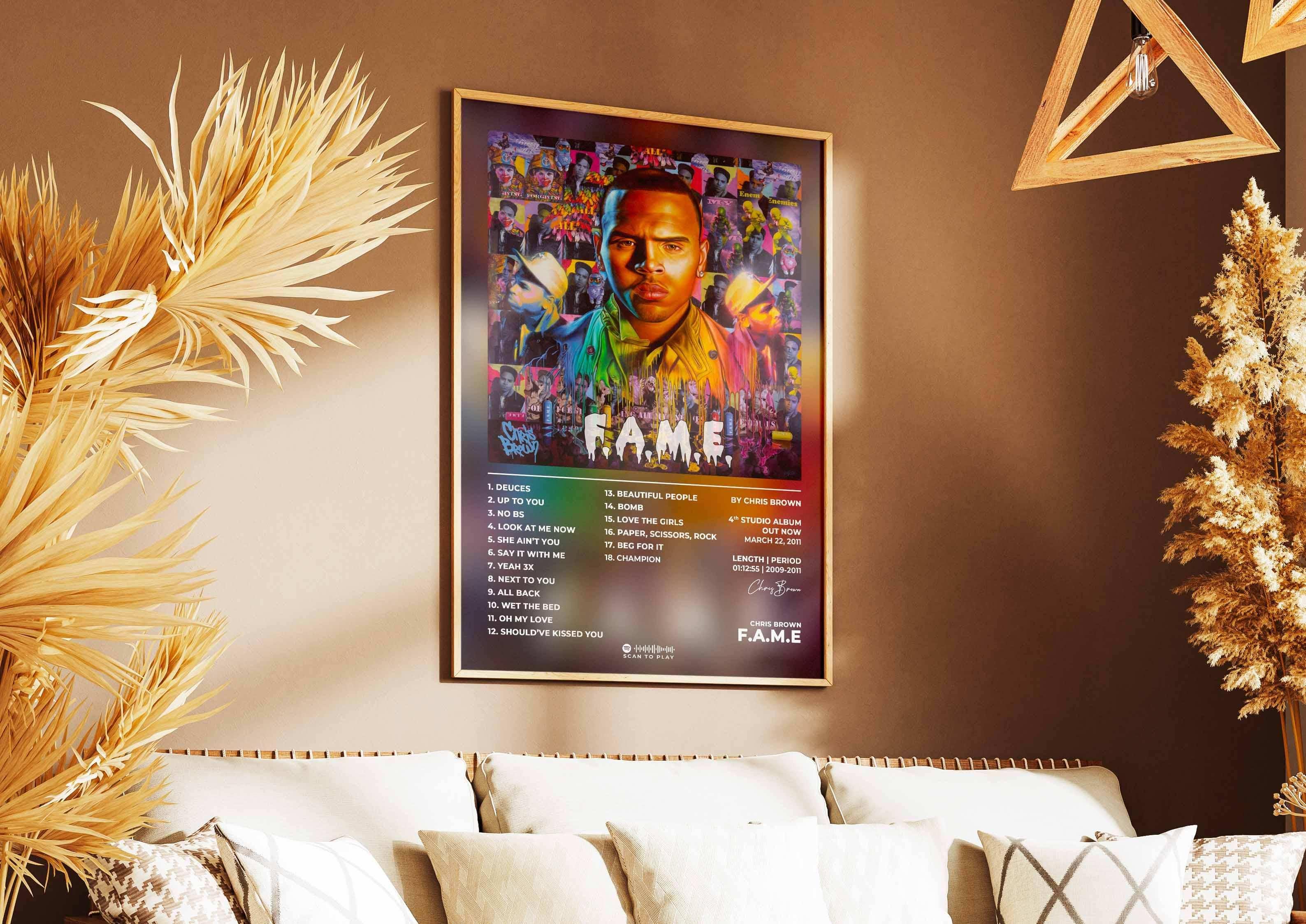FAME Chris Brown Poster - Backyard