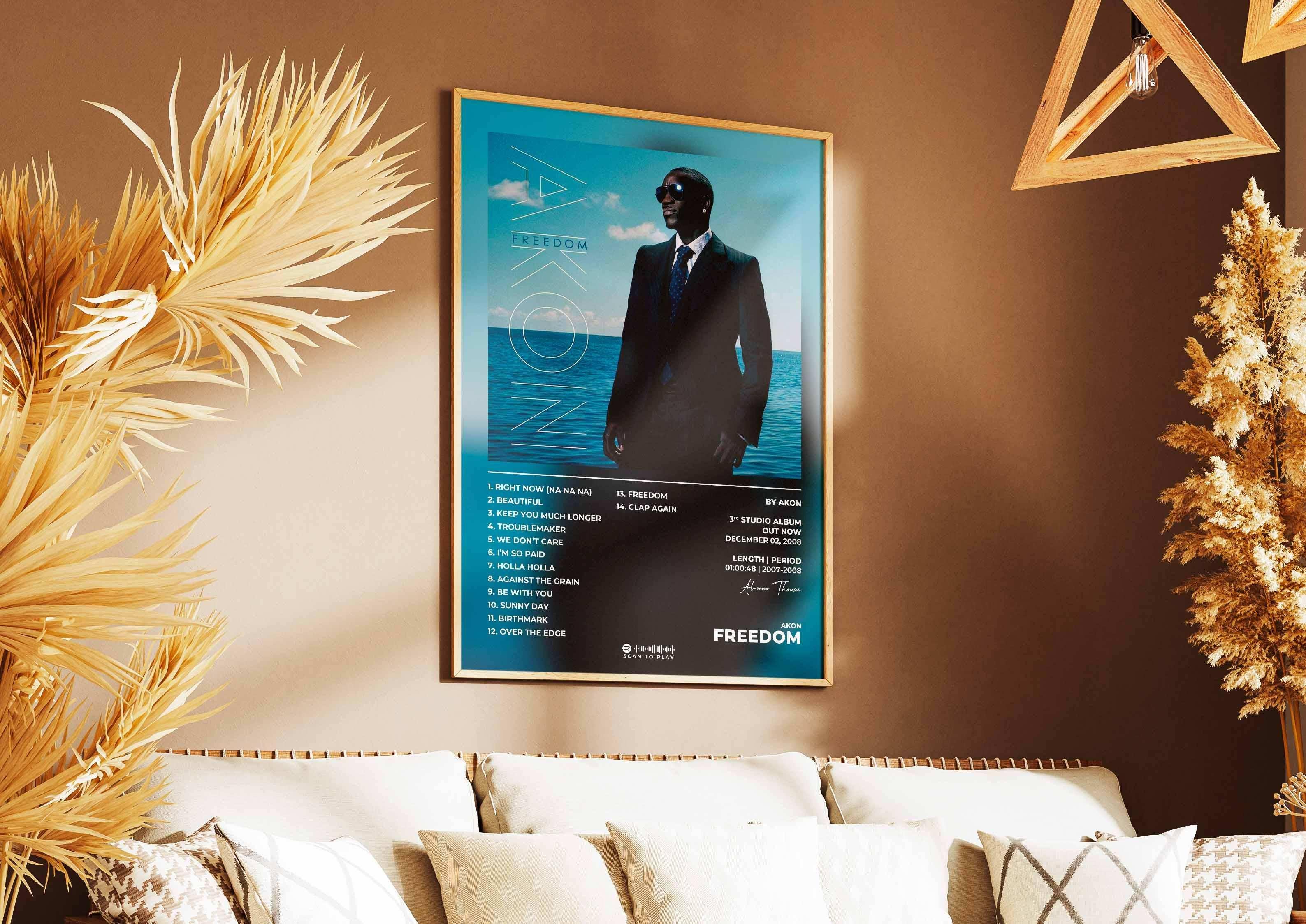 Affiche musicale encadrée sur un mur décoré, fait en France, livraison gratuite 48h, cadeau idéal Noël