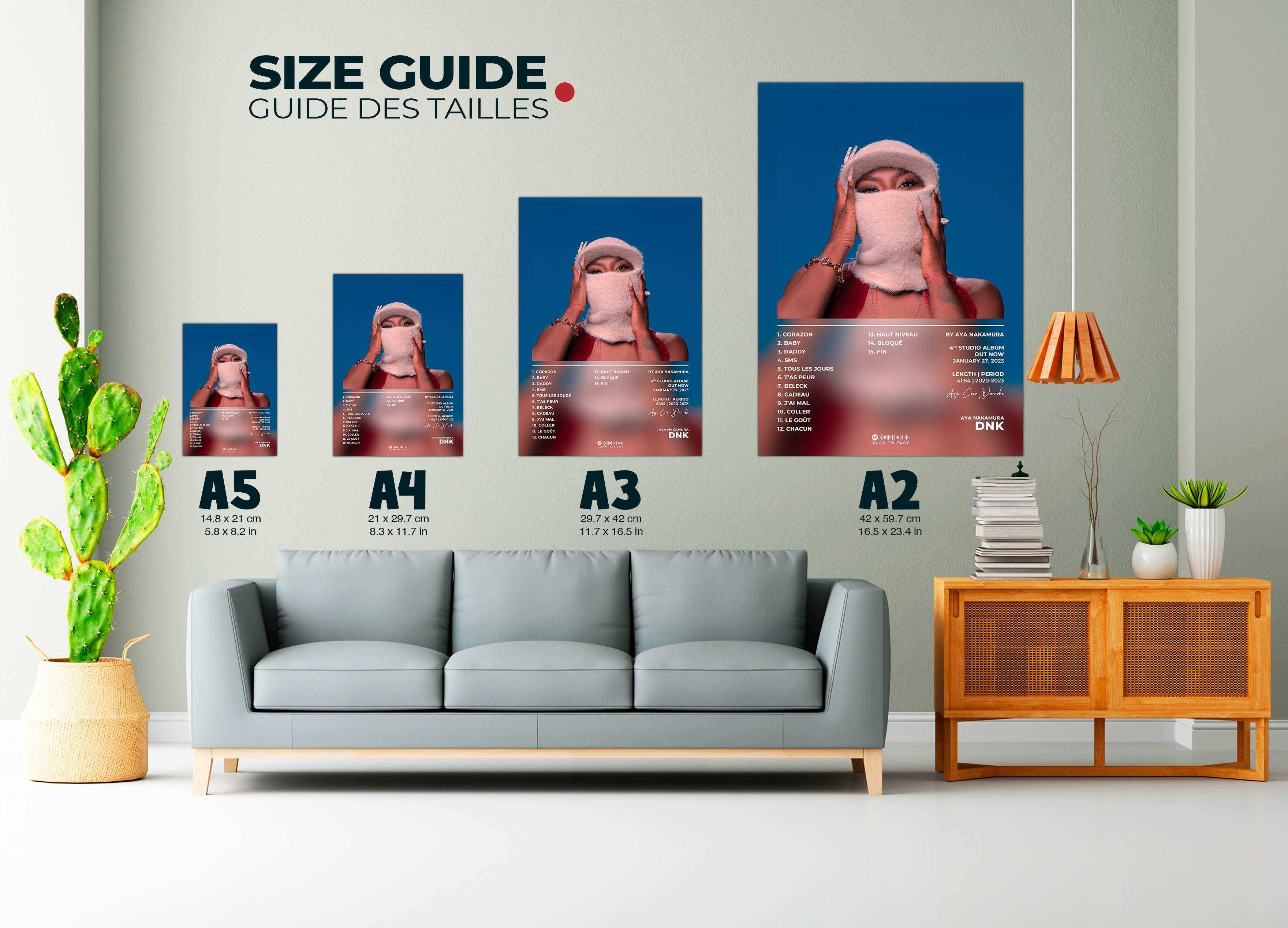 Posters faits en France sur mur salon, cadeau idéal pour Noël, livraison gratuite 48h