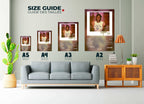 Posters de différentes tailles accrochés au mur, faits en France, livraison gratuite 48h, cadeau idéal pour Noël