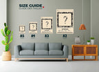Posters muraux tailles A2 à A5 dans un salon, fait en France, livraison 48h, cadeau idéal Noël