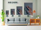 Affiches murales de différentes tailles avec sofa, faites en France, livraison 48h gratuite, cadeau idéal Noël