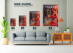 Affiches de tailles différentes accrochées au mur, faites en France, livraison 48h gratuite, cadeau de Noël idéal