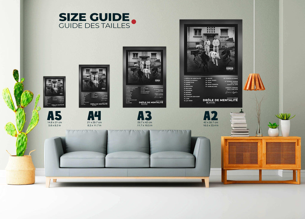 Posters photo accrochés au mur dans salon, fait en France, livraison gratuite 48h, idéal Noël